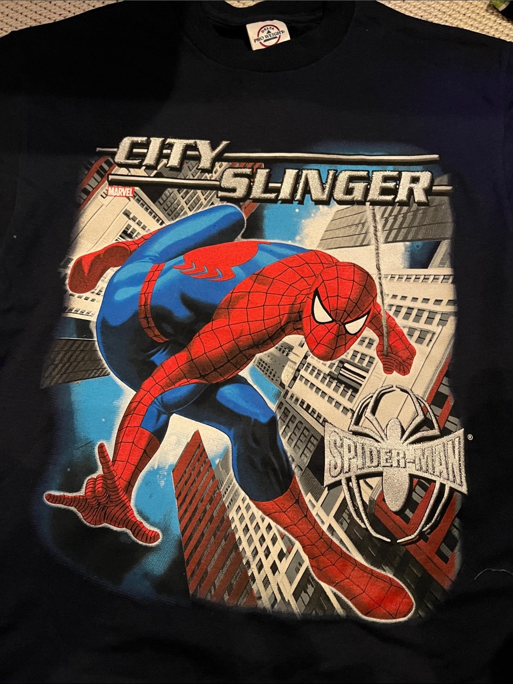 T-shirt Spider-Man boys new size L cotton short sleeve Delta Pro Weight